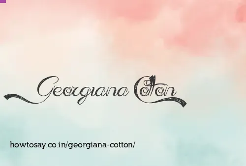 Georgiana Cotton