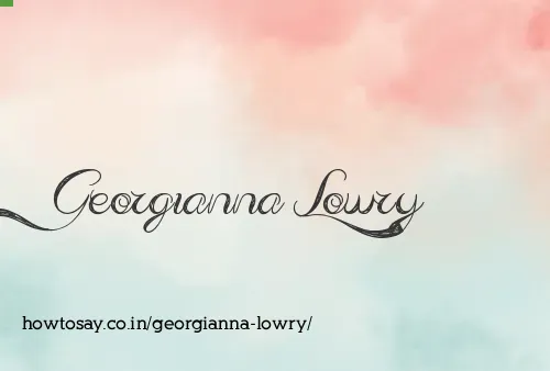 Georgianna Lowry