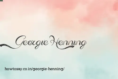 Georgie Henning