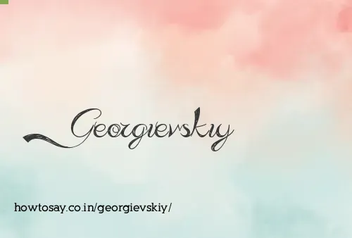 Georgievskiy