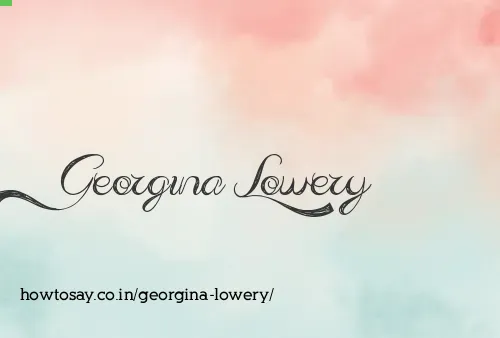 Georgina Lowery