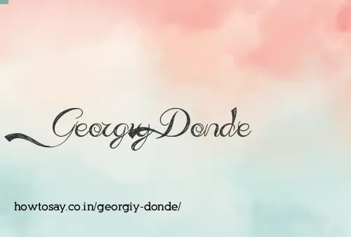 Georgiy Donde