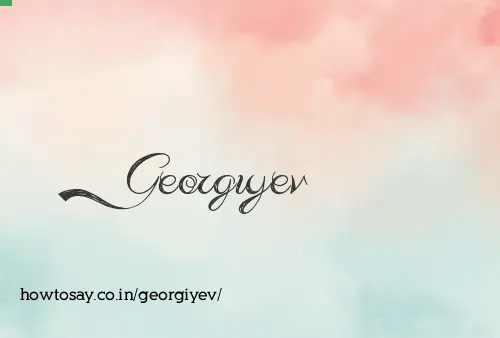 Georgiyev