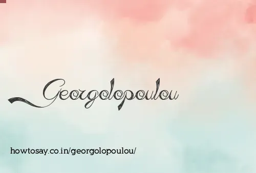 Georgolopoulou