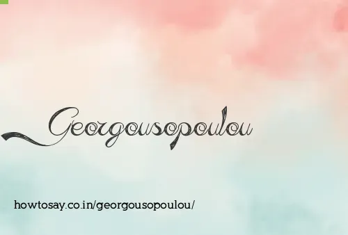 Georgousopoulou