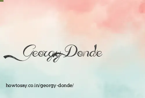 Georgy Donde