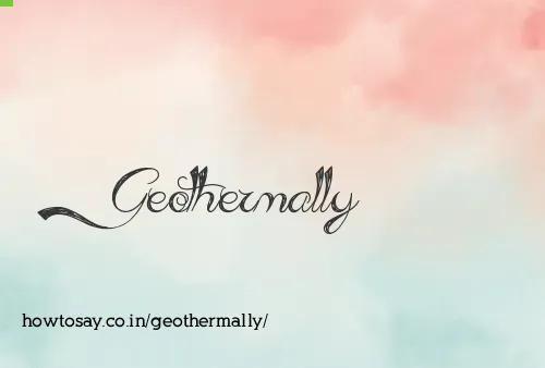 Geothermally