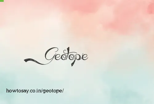 Geotope