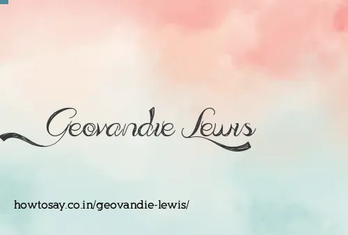 Geovandie Lewis