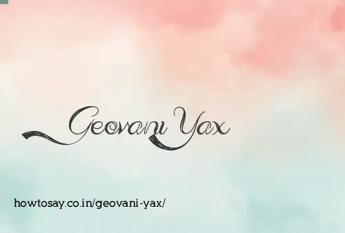 Geovani Yax