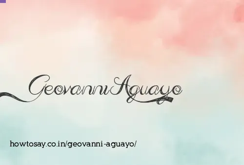Geovanni Aguayo