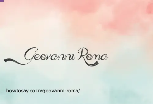 Geovanni Roma