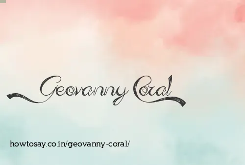 Geovanny Coral