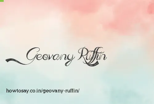 Geovany Ruffin