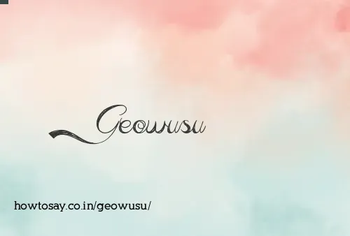 Geowusu