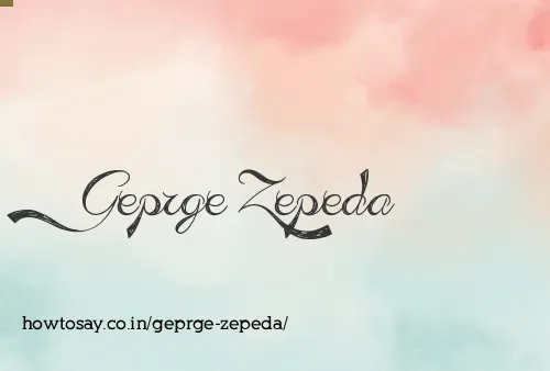 Geprge Zepeda