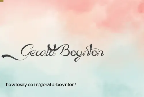 Gerald Boynton