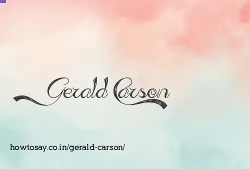Gerald Carson