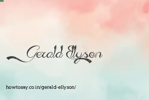 Gerald Ellyson