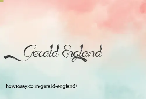 Gerald England