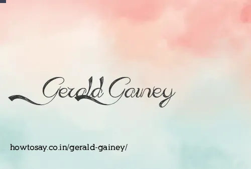 Gerald Gainey