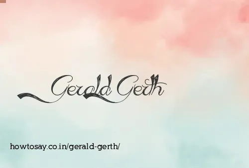 Gerald Gerth