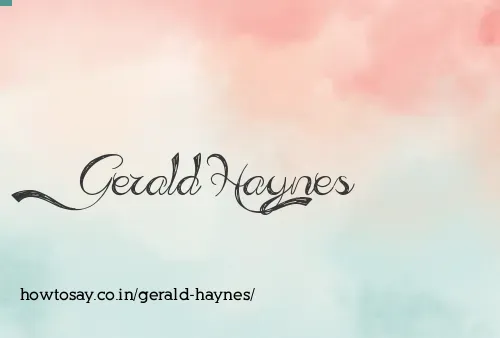 Gerald Haynes