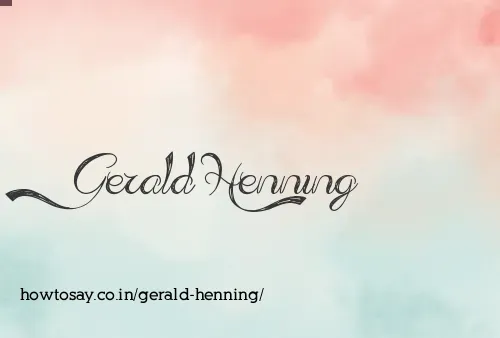 Gerald Henning