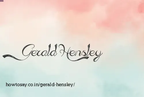 Gerald Hensley