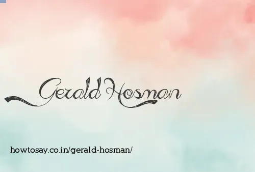 Gerald Hosman