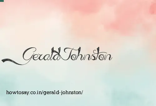 Gerald Johnston