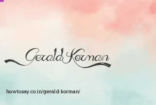 Gerald Korman