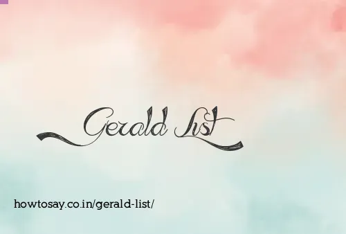 Gerald List