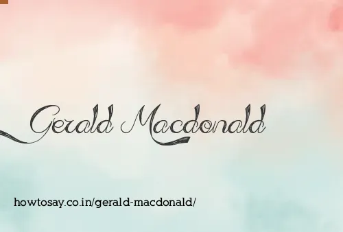 Gerald Macdonald