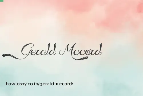 Gerald Mccord