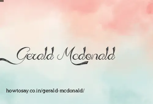 Gerald Mcdonald