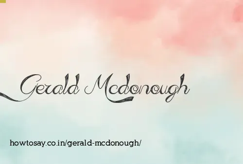 Gerald Mcdonough