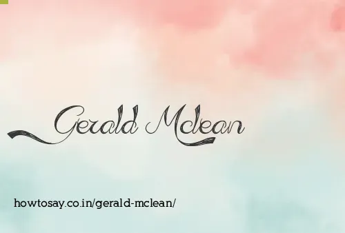 Gerald Mclean