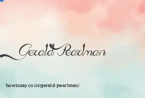 Gerald Pearlman