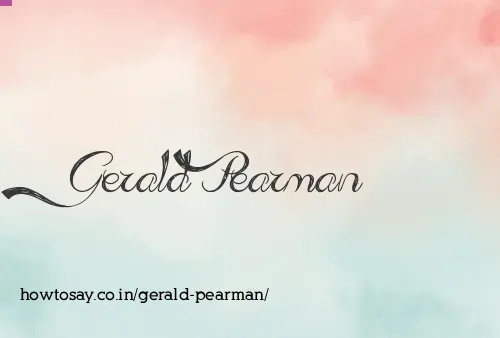 Gerald Pearman