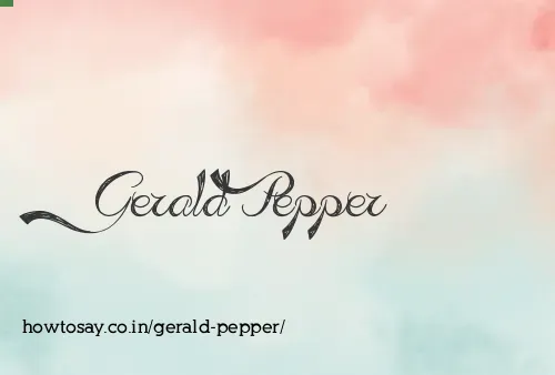 Gerald Pepper