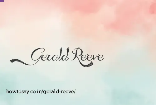 Gerald Reeve