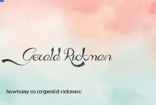 Gerald Rickman