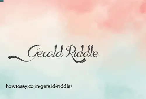 Gerald Riddle
