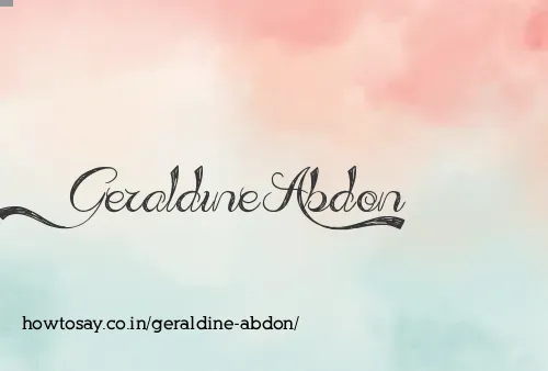 Geraldine Abdon