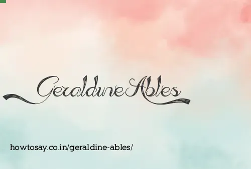 Geraldine Ables