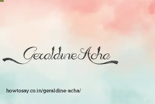 Geraldine Acha