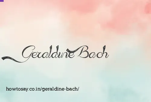 Geraldine Bach