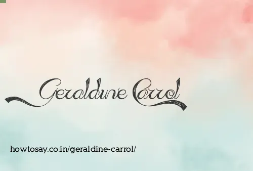 Geraldine Carrol
