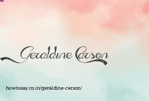 Geraldine Carson